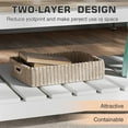 thumbnail image 6 of Homall 39" 2-Tier Farmhouse Coffee Table Wood Center Table with Storage Shelf for Living Room, Oak & White, 6 of 7
