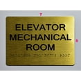 thumbnail image 2 of Elevator Mechanical Room Sign-Gold (Aluminium, Gold/Black,Size 5x7) The Sensation line, 2 of 4