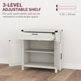 thumbnail image 4 of HOMCOM Sideboard Buffet Cabinet with Storage Drawer, Modern Farmhouse Kitchen Cabinet with 2 Barn Doors, Coffee Bar Cabinet, White Oak, 4 of 9