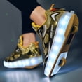 thumbnail image 6 of Yiomxhi Kids Roller Shoes, Boy Girl Sneakers with LED Light Wheels, Become Sport Sneaker for Birthday Christmas Children Gift, Adjustable Roller Skates Suitable for Outdoor School, 6 of 7