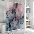 thumbnail image 6 of Pink Teal Marble Bathroom Shower Curtains with 12 Hooks Polyester Waterproof Shower Curtain for Stalls and Bathtubs Modern Abstract Art Decorative Bathroom Privacy Curtain 36x72 Inches, 6 of 9