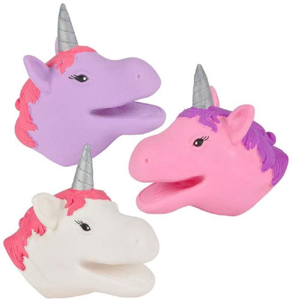UNICORN HAND PUPPET NV304 IMAGINATIVE SILICONE PUPPETS MAGICAL KIDS FUN TOY 