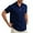 Navy, variant on MIXUE Polo Shirts For Men Summer Mesh Solid Color Lapel Zipper Short Sleeve Slim Fit Casual Activewear,White,L