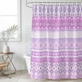 thumbnail image 6 of Purple Pink Boho Shower Curtain Set - Extra Long 72" x 96" Washable Bathtub Curtain with 12 Hooks, Vintage Ethnic Tribe Abstract Art Waterproof Fabric Stall Shower Curtains for Bathroom Décor, 6 of 6