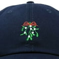 thumbnail image 2 of DALIX Christmas Holidays Mistletoe Hat Womens Embroidered Baseball Cap in Navy Blue, 2 of 7