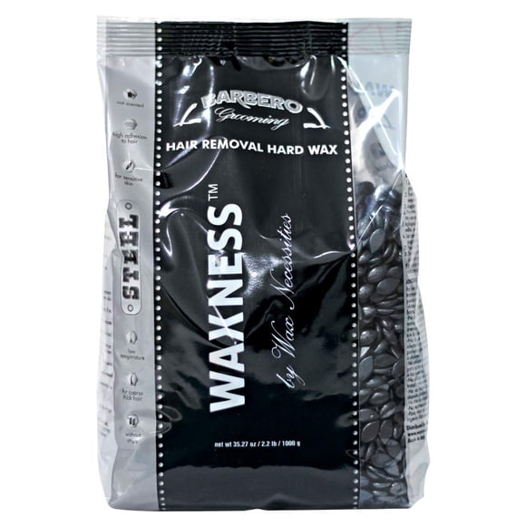 Wax Necessities Waxness Barbero Grooming Depilatorio Cera Dura Acero para Hombres 2.2 Libras