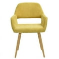 thumbnail image 2 of CRO Decor Scandinavian Leisure dining Chair Fabric Metal(Set of 2) Yellow, 2 of 10
