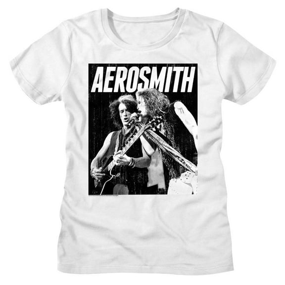 Aerosmith Bw White Women's T-Shirt M