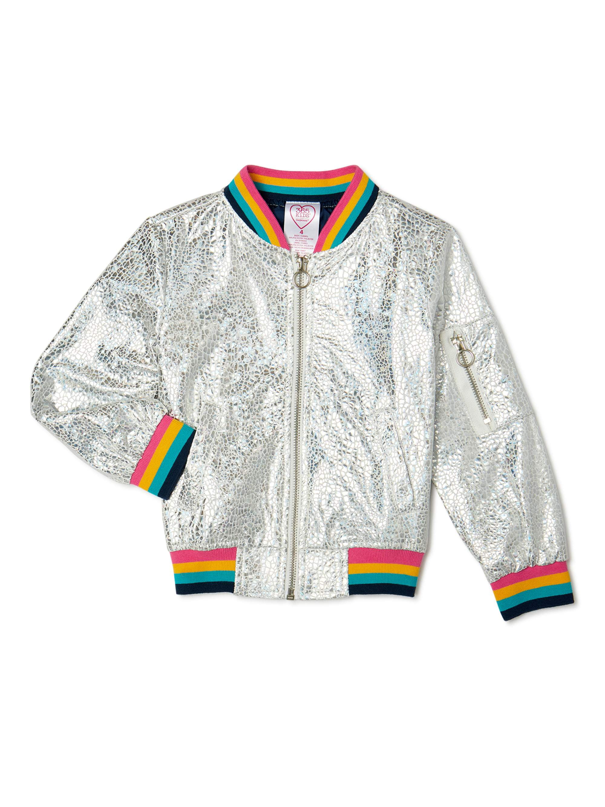 Rainbow jacket girl Clearance