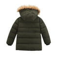 thumbnail image 3 of KAUOD Boys Cargo Puffer Parka Coats Winter Waterproof Faux-F𝐮r Hood Ski Jackets Kids Toddler Padded Warm Windproof Outwear, 3 of 3