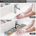 thumbnail image 5 of Colorful Houses Christmas Sink Splash Guard for Faucet 2 Packs Faucet Absorbent Mats, Winter Time Faucet Handle Drip Catcher Quickly Drying Mat for Kitchen Counter Bathroom, 23.6"x5.5", 5 of 7