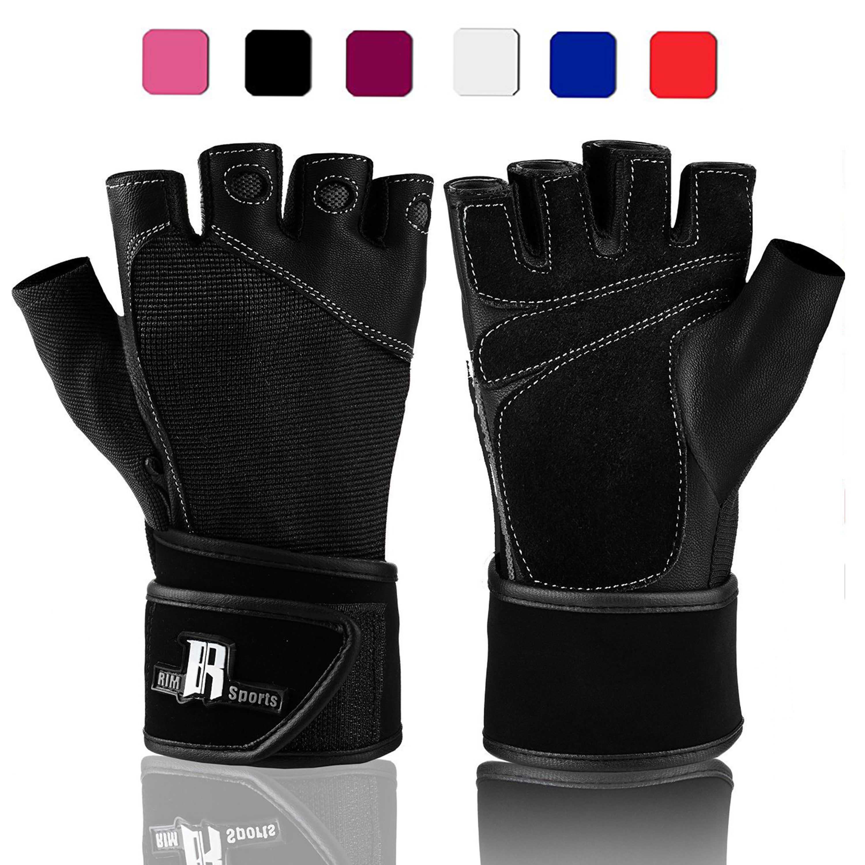 Men Women Gym Gloves With Wrist Wrap Support For Weight Cxz liu12 