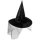 thumbnail image 4 of KAKOWELY Sombrero de bruja de Halloween, ala ancha, gorro de cosplay, disfraz de bruja, sombrero de fiesta, recuerdo de fiesta, 4 of 5