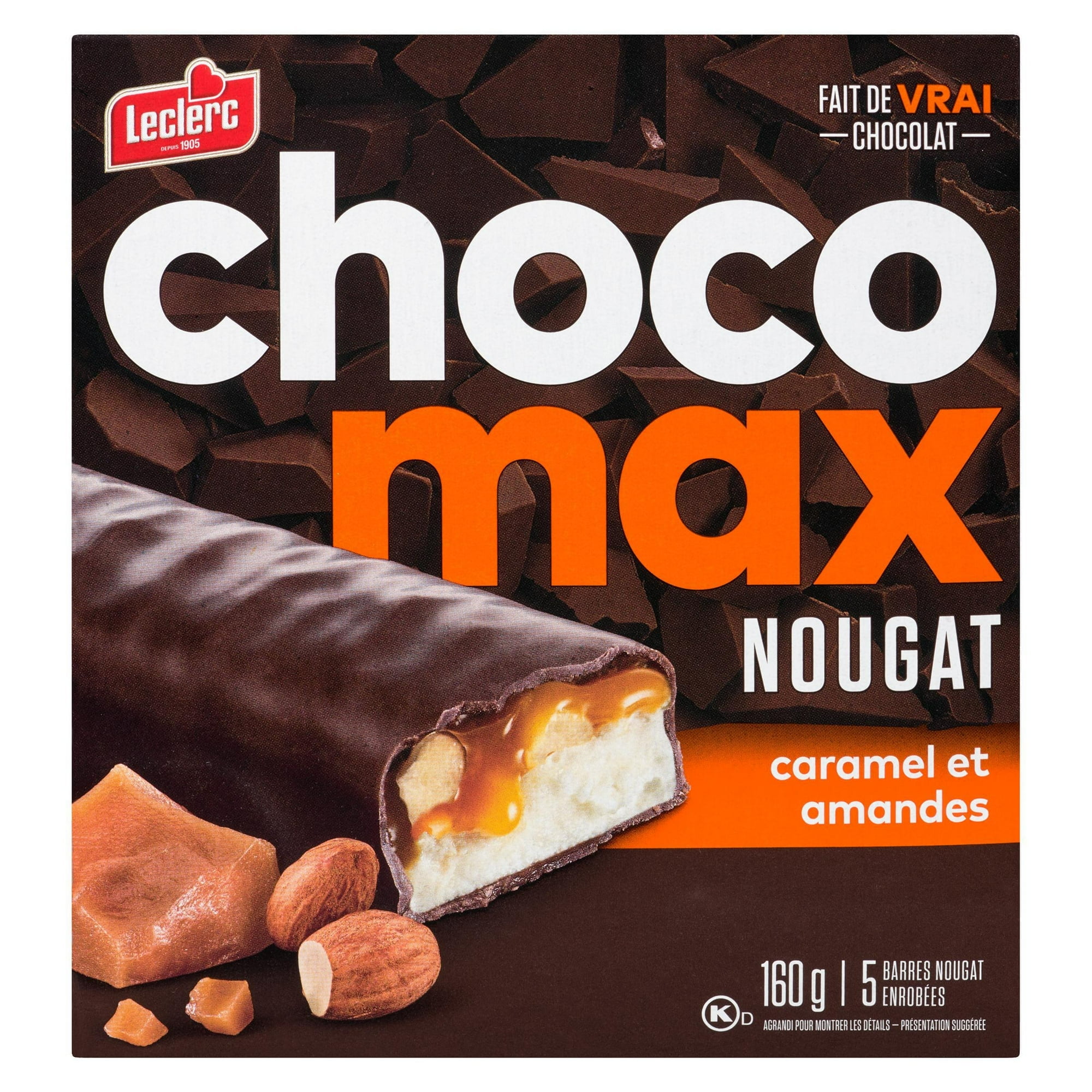 Chocomax Barres de Nougat Caramel et Amande