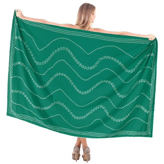 HAPPY BAY Women's Bikini Sarong Swimwear Swim Cover up Skirt Summer Wraps Swimsuit Beach Wrap Coverups for Women Beachwear One Size Green, Solid