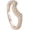 thumbnail image 2 of Pompeii 1/4ct Vintage Diamond Curved Guard Ring 14K Rose Gold (H/I,I1-I2), 2 of 4