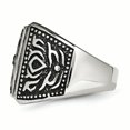 thumbnail image 3 of Bague Croix Jaune Vintage en Acier Inoxydable Religieuse, 3 of 11