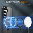 thumbnail image 2 of Dteck Magnetic for Samsung Galaxy S25+ / S25 Plus Case with Screen Protector Camera Lens Cover, Compatible with MagSafe, Military Grade Drop Ring Holder Translucent Slim Hard Back Soft Edge,Black, 2 of 9