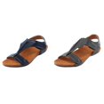 thumbnail image 1 of (2-Pack) Rinsvye Womens Thick Sole Wedge Sandals Tape Strap Sandals Summer Comfort Footwear Easy On Off Convenience, 1 of 8