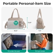 BAGSMART Ita Bag for Women, Travel Duffel Bag with Wet Pocket, Carry on Weekender Bags, Water Resistant Workout Bag Sports Gym, Black