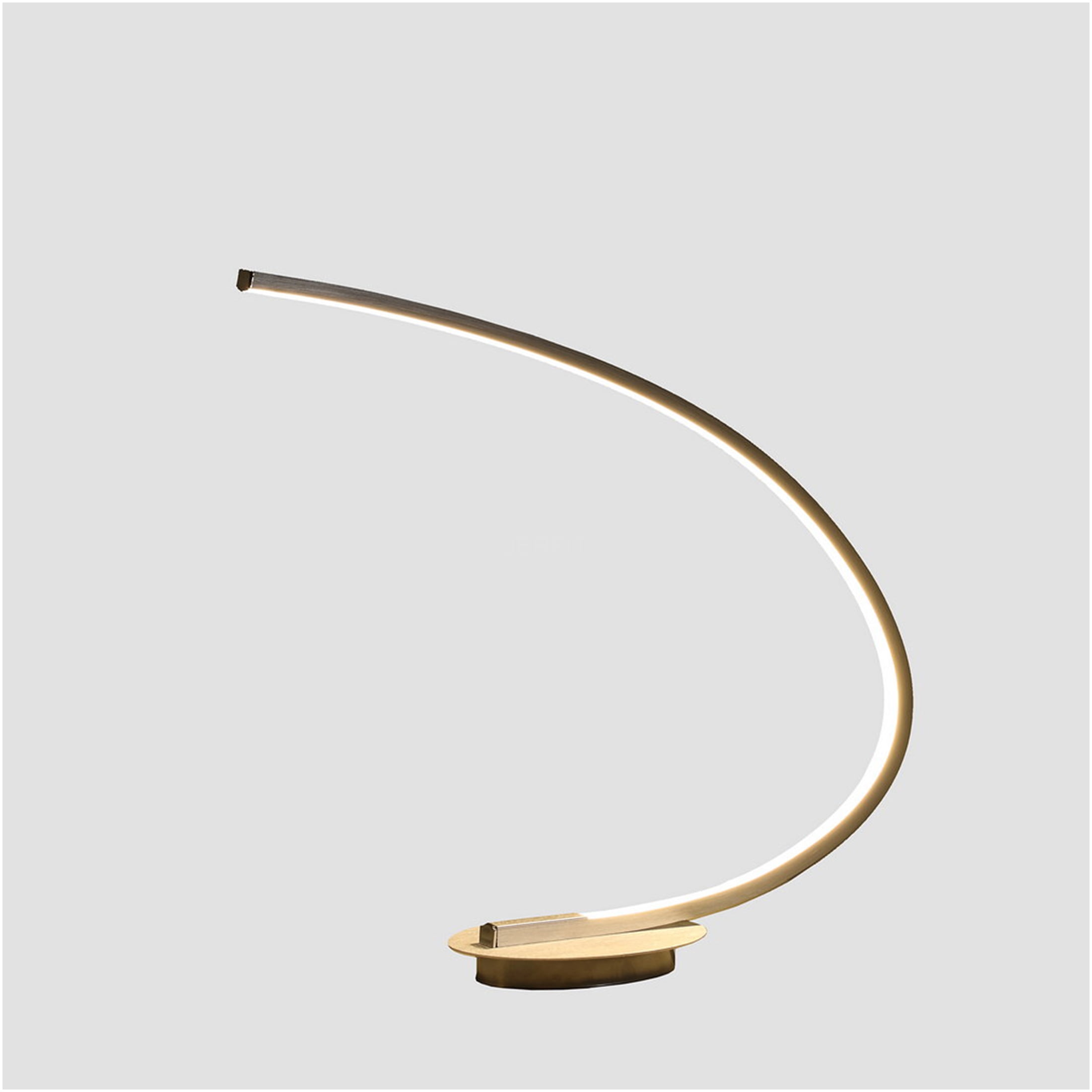 JERFIT Modern LED Arc Floor Lamp for Living Room, Brushed Nickel Finish, Energy Efficient Tube Light with On/Off Switch, UL Listed