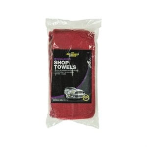 Shop Towel, Red Cotton, 13 x 14-In., 25-Pk. -3-5428