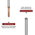 thumbnail image 4 of 2uds Cuadrado Nariz Extremo Molino 4mm Vástago 3mm x 15mm AlTiSin Recubierto Sólido Carburo 4 Flautas Extra Largo Fresado para Inoxidable Acero Aleación Endurecido Acero, 4 of 6