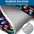thumbnail image 4 of Black Butterfly Colorful Wings Pattern Bathroom Rugs Sets 3 Piece,Toilet Cover Set,Absorbent Non Slip Bathroom Mats Sets with U-Shaped Contour Rug Toilet Rug Set, 4 of 5