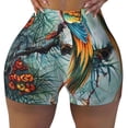 thumbnail image 2 of Salouo Colorful Birds Pine Branch Print Women's Athletic Shorts,Booty Shorts Biker Shorts High Waisted Elastic Workout Shorts for Yoga Gym Running Sports-Large, 2 of 8
