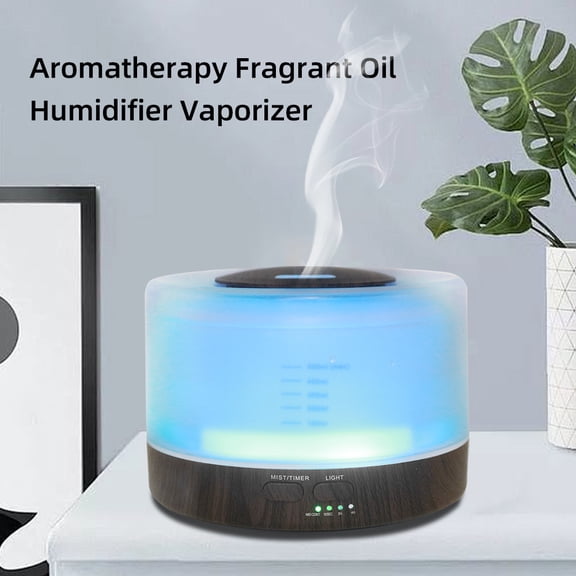 500ml Large Essential Oil Diffuser with Humidifier, Timer & 7 Color Lights, Includes 6 Fragrance Oils for Home, Office, Yoga, Aromatherapy Ultrasonic Diffuser