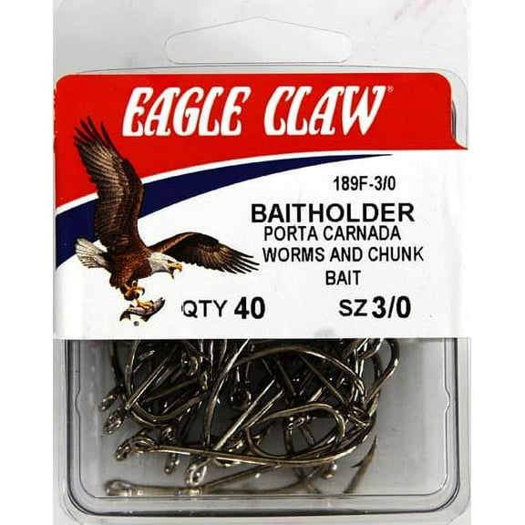 Eagle Claw 189FH-3/0 Baitholder, Nickle Plated, Size 3/0