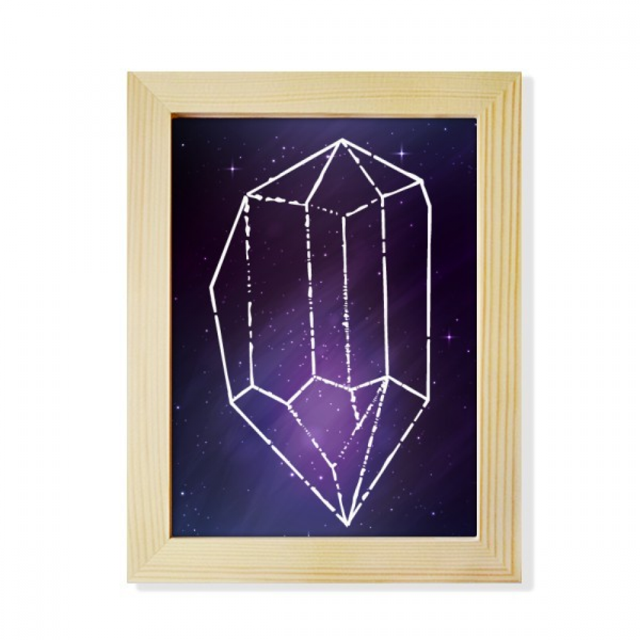 Crystal Universe Sky Fantasy Star Blue Desktop Adorn Photo Frame Display Art Painting Wooden