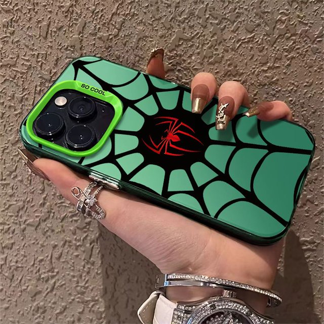 Luxury IMD Lens Circle Spider Man Cartoon Skin TPU Phone Case for For iPhone 13 Pro Max 15 Pro 14 Plus 12 X XS Max XR 11 Pro