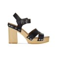 thumbnail image 2 of Sun + Stone Womens Delestep Faux Leather Ankle Strap Block Heels, 2 of 3