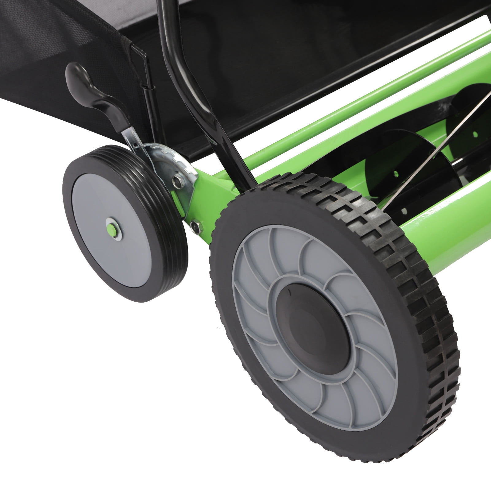 Efficient Lawn Mower – 9 Adjustable Heights, Human-Powered, Sharp Manganese Steel Blades, Space-Saving