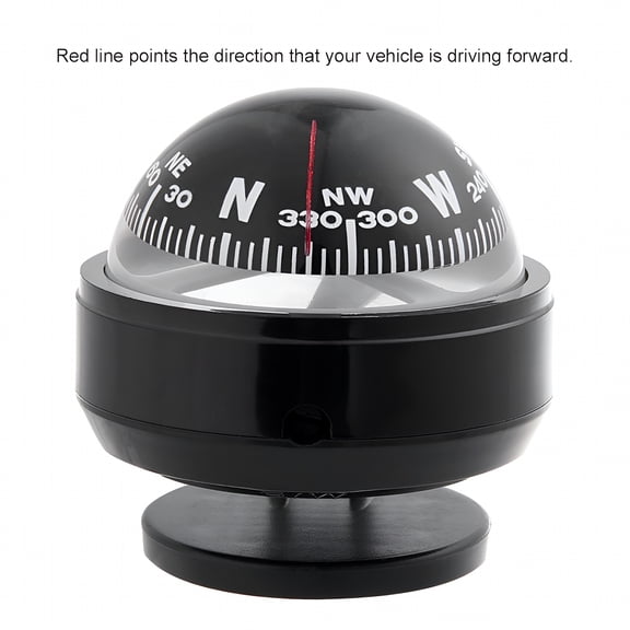 MELIVO Car Dashboard Mount Navigation Compass Ball Plastic Direction Guidance Tool Camping Hiking