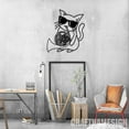 thumbnail image 4 of Craftnamesign Cat Blowing Trumpet Metal Sign, Cute Cat Wall Sign, Cat Decor, Gifts for Cat Lover, 4 of 5