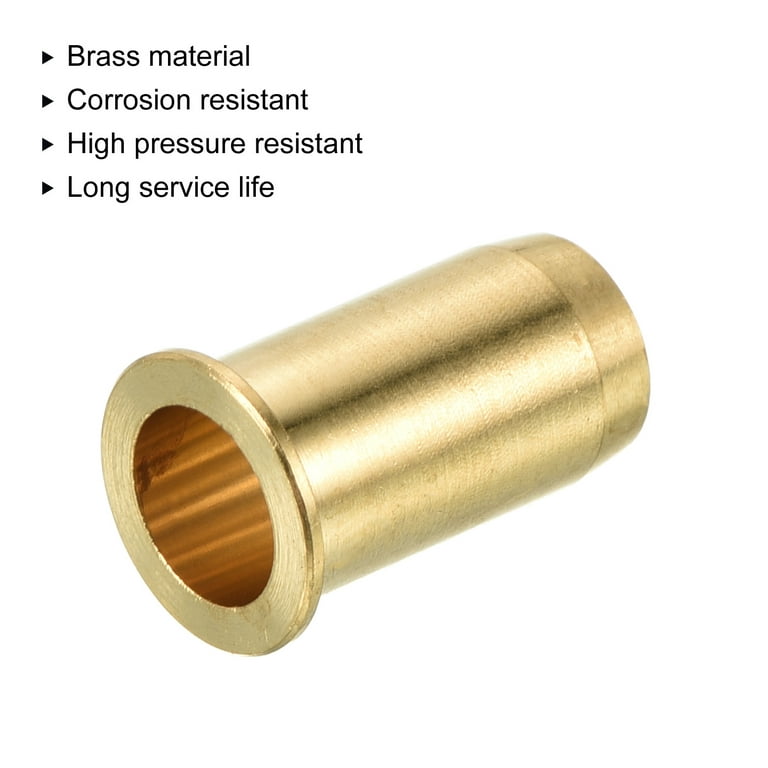 Uxcell 8mm Tube Brass Compression Fittings, 2 Pack Insert Compression  Sleeve Fitting 