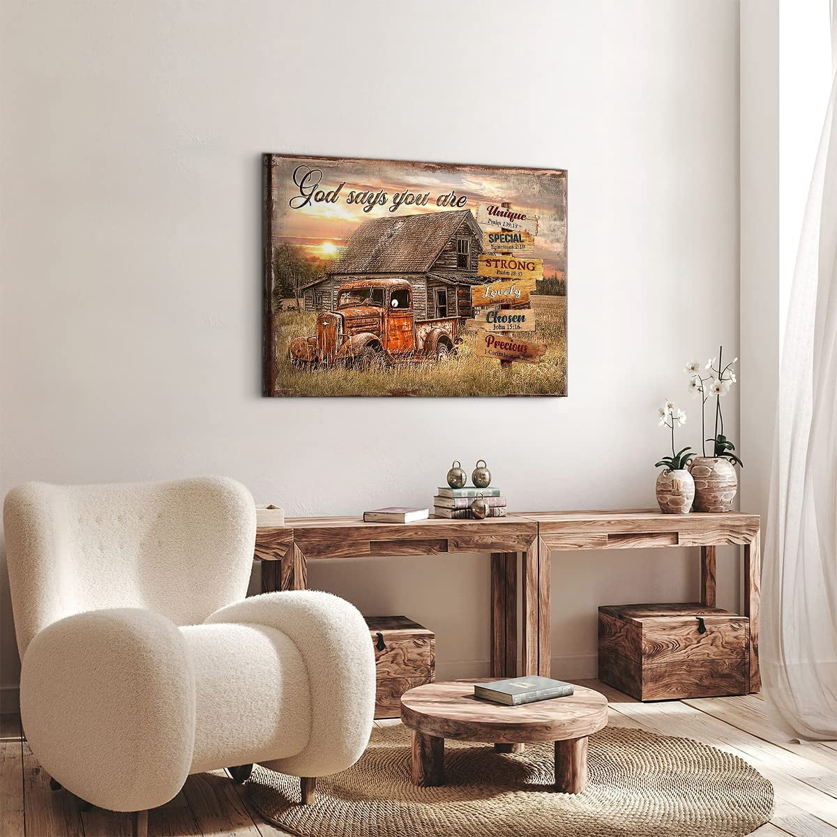 Farmhouse Living Room Wall Art | Cabinets Matttroy