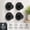 Black, variant on Suction Cup Hooks for Shower - Removable Towel Hooks for Bathroom, Glass Door, Wall, Bathrobe & Loofah Hanging - 4 Pack, Chrome Finish