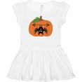 thumbnail image 3 of Inktastic Halloween Pumpkin Funny Bat Girls Baby Dress, 3 of 5