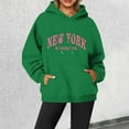 thumbnail image 2 of Yuannlog Women Hoodies Autumn Letters New York Print Hoodies Long Sleeve Hoodie With Pockets Loose Tunic Comfy Pullover Tunic Tops, 2 of 5