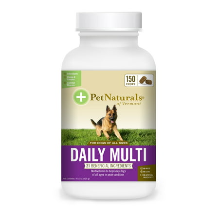 Pet Naturals of Vermont Daily Multi for Dogs, Daily Multivitamin Formula, 150 Bite-Sized (Best Rated Dog Vitamins)