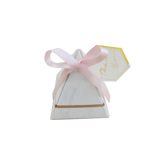 Bewildely Caja de dulces para bodas, fiestas, festivales, atmósferas, caja de regalo de papel, decoración, almacenamiento, paquete de galletas, soporte, Kits de decoración para fiestas 7.2x7.2x8cm Bewildely HA074534-01