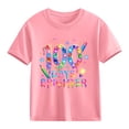 thumbnail image 4 of Blusas y camisas de manga corta con cuello redondo para niños y niñas, camisetas gráficas de manga corta, blusas con estampados bonitos para la temporada escolar., 4 of 9