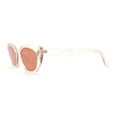 thumbnail image 3 of Womens Retro Classy Chic Mod Squared Cat Eye Plastic Sunglasses Peach - Brown, 3 of 4