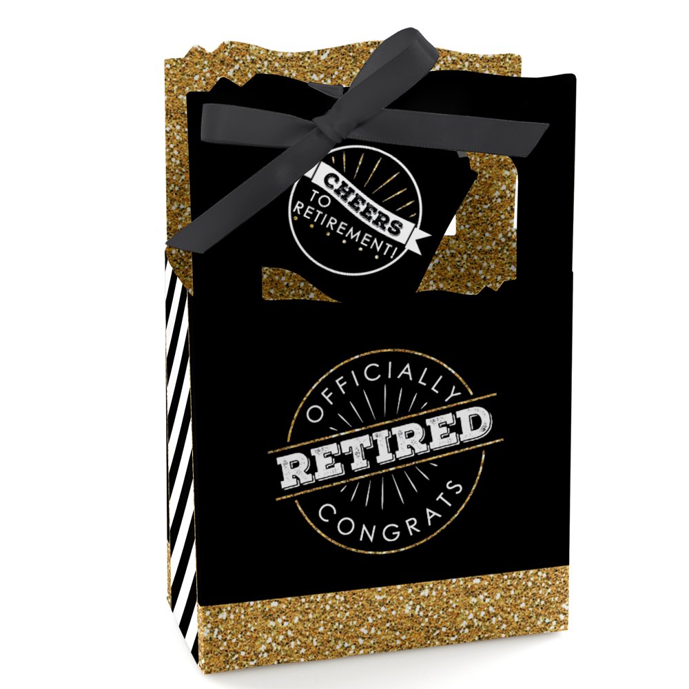 Happy Retirement Retirement Party Favor Boxes Set of 12 Walmart