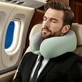 thumbnail image 2 of Memory Foam Neck Pillow For Travel Home Ergonomic Support Comfortable Polyester Sleeping Rest Relaxation, 2 of 4