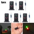 thumbnail image 1 of 5 Pcs OO HO Gauge 20mm LEDs Made Green/Red Dwarf Signals 2 Aspects, 1 of 1