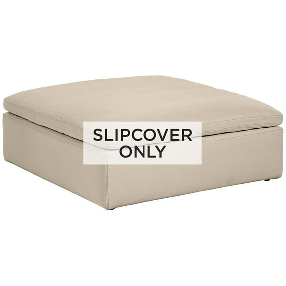 55 Downing Street Sahara Sand Slipcover for Skye Peyton Collection Ottoman